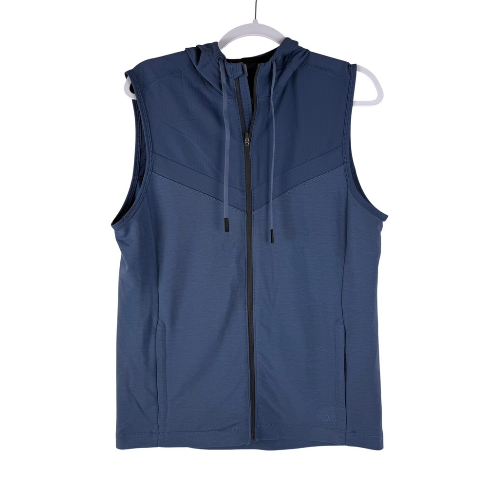 VRST Mens Small Vest Full Zip Hoodie Navy Sleeveless Jacket Golf Outdoors NWT